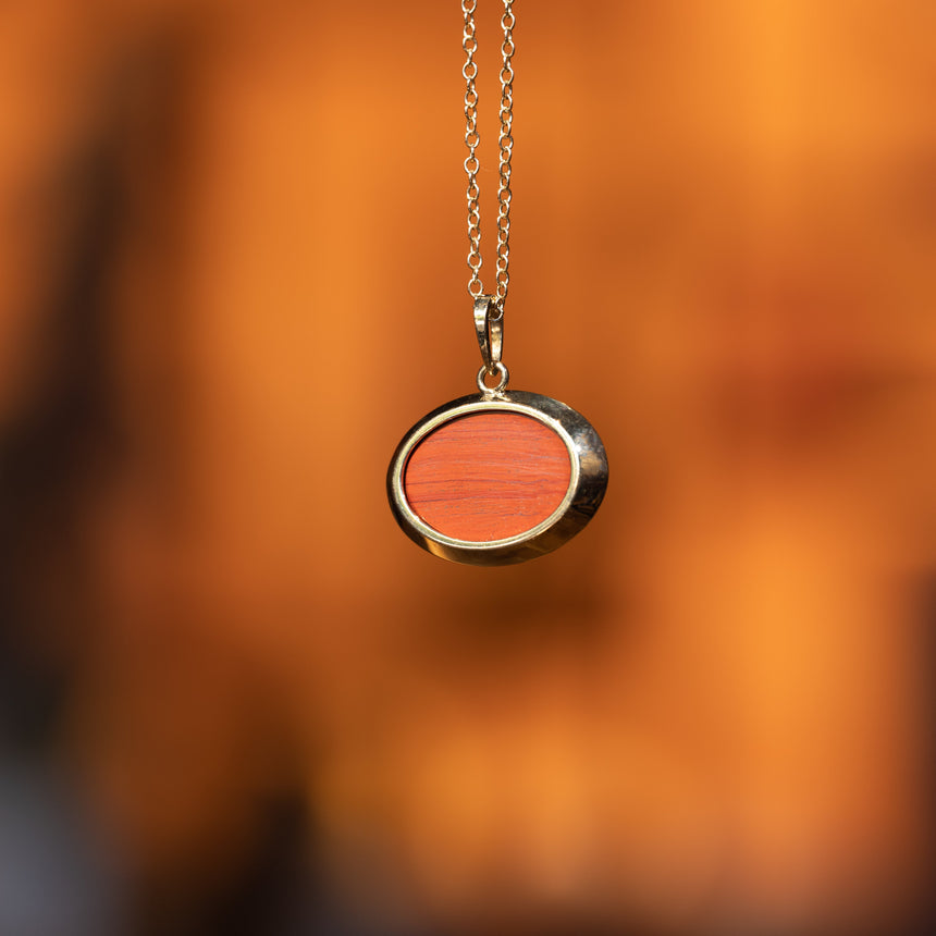 Olithica - Lion Intaglio and 18K Gold Pendant Silver Pendant Necklace Day in the Life Gallery
