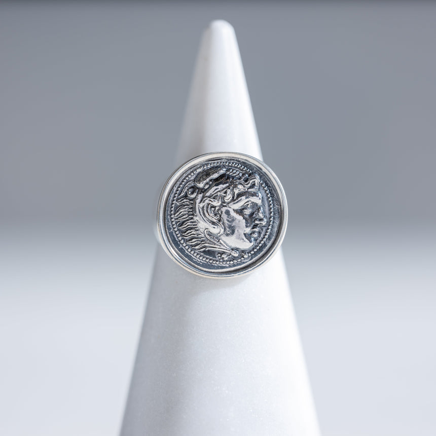 Olithica - Silver Alexander Signet Ring Silver Ring Day in the Life Gallery 