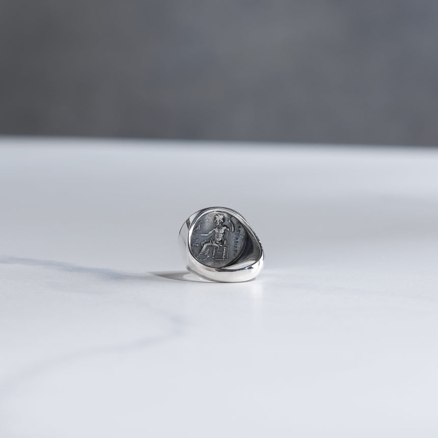 Olithica - Silver Alexander Signet Ring Silver Ring Day in the Life Gallery