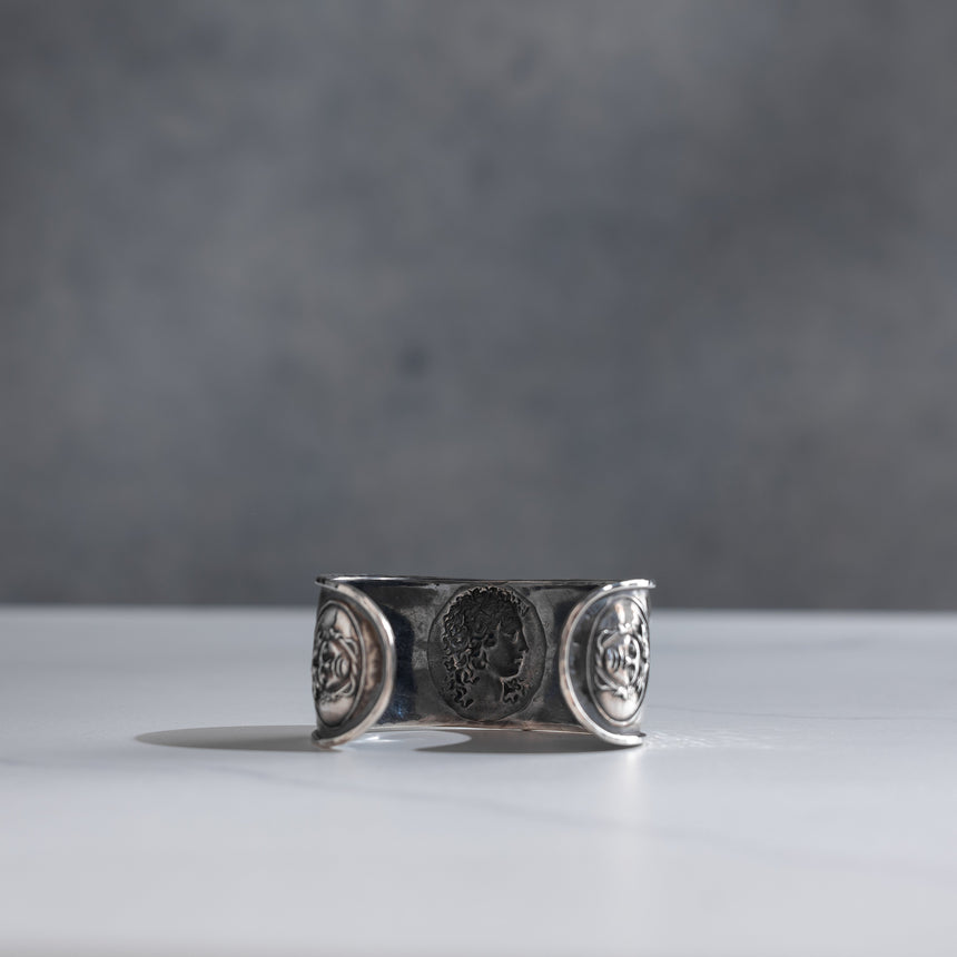 Olithica - Silver and Gold Medusa Cuff Silver Cuff Day in the Life Gallery