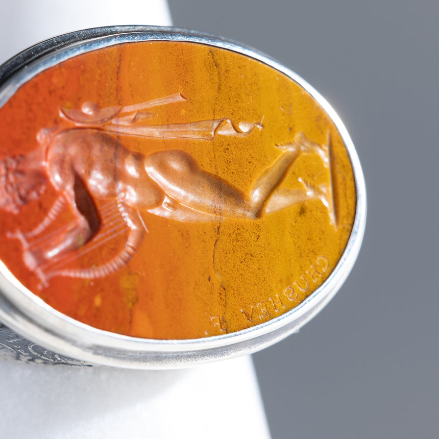 Olithica - Silver and Jasper Hermes Ring Silver Ring Day in the Life Gallery