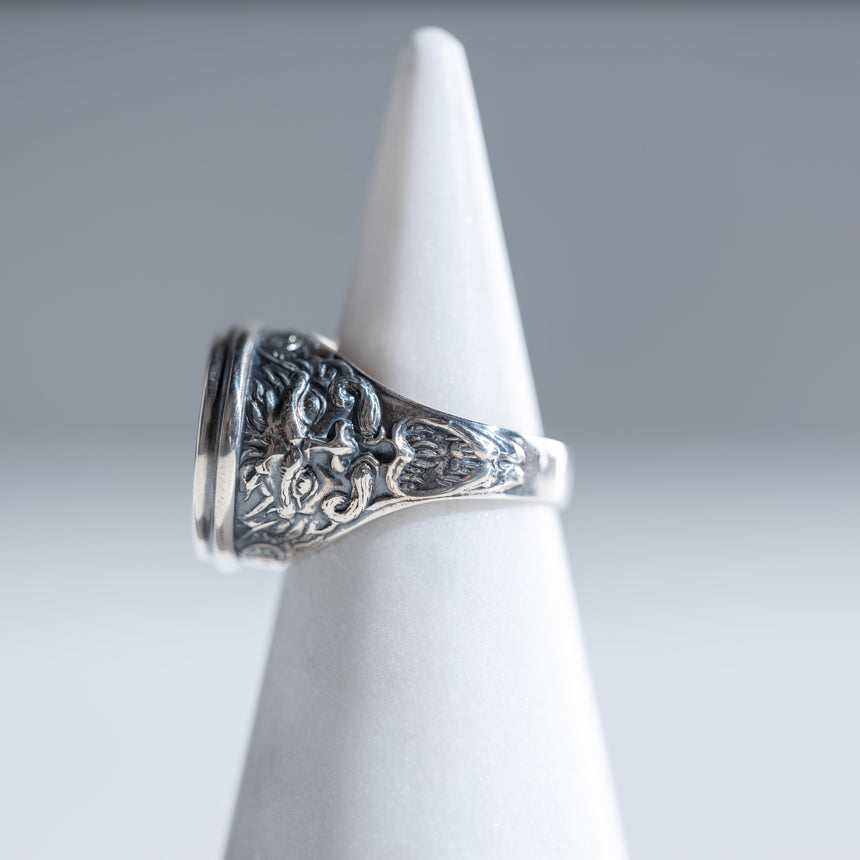 Olithica - Silver and Jasper Hermes Ring Silver Ring Day in the Life Gallery