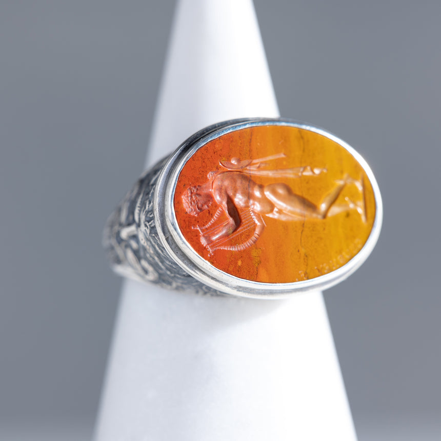 Olithica - Silver and Jasper Hermes Ring Silver Ring Day in the Life Gallery