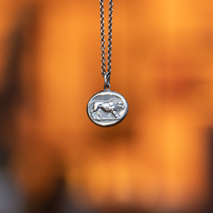 Olithica - Silver Lion Pendant Silver Pendant Necklace Day in the Life Gallery 