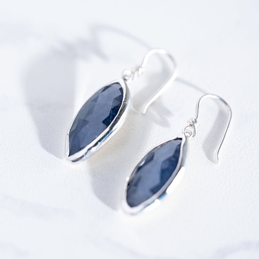 Sara Thompson - Blue Sapphire Earrings Earring Day in the Life Gallery
