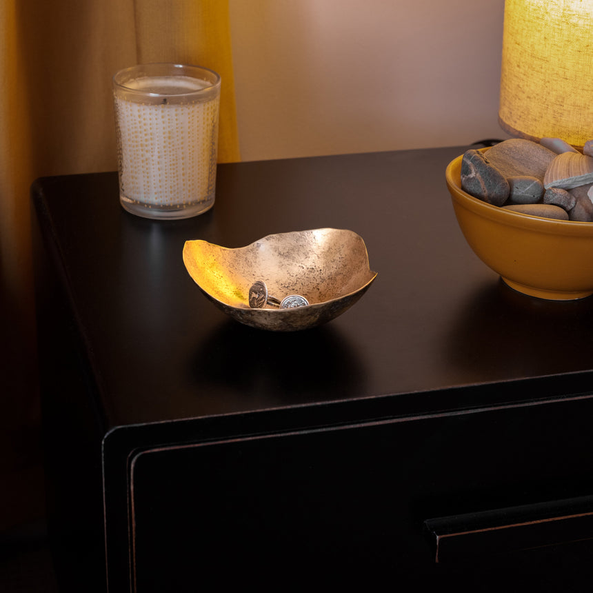 Sara Thompson - Brass "Chirality" Object, Shallow Bronze Vessel Day in the Life Gallery
