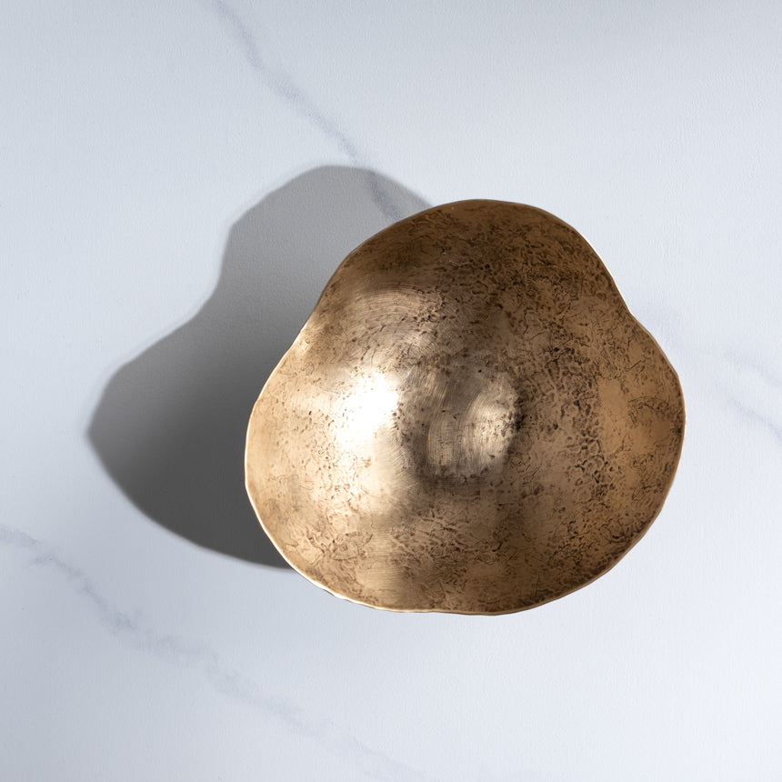 Sara Thompson - Brass "Chirality" Object, Shallow Bronze Vessel Day in the Life Gallery