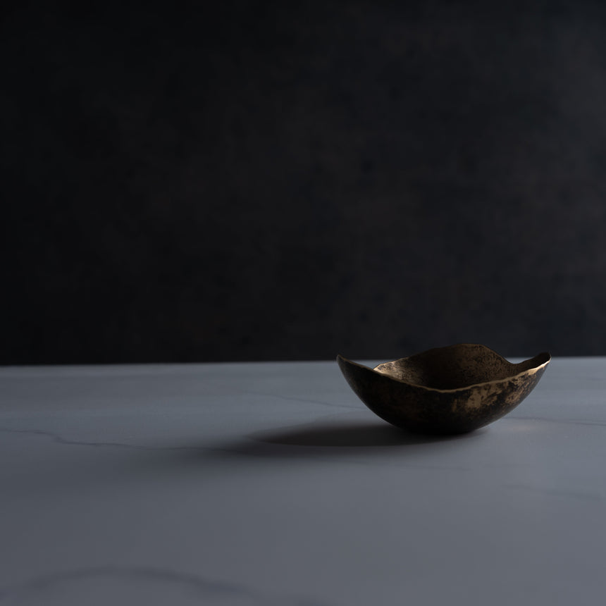 Sara Thompson - Brass "Chirality" Object, Shallow Bronze Vessel Day in the Life Gallery