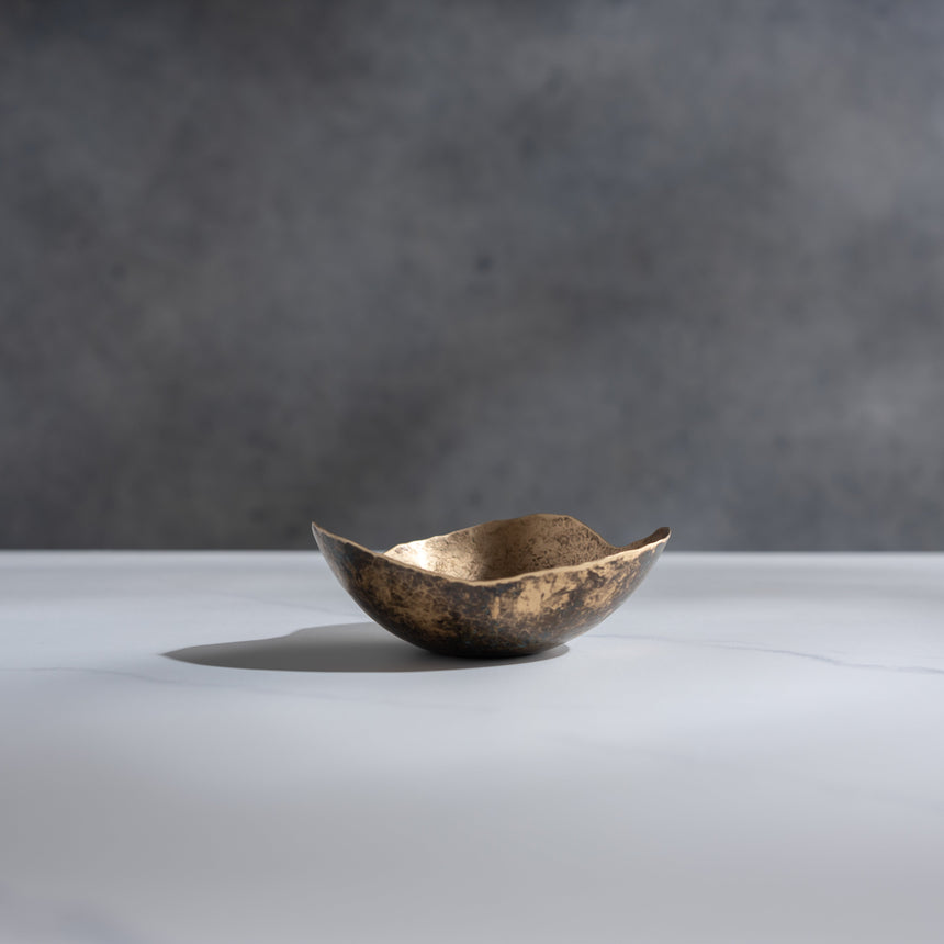 Sara Thompson - Brass "Chirality" Object, Shallow Bronze Vessel Day in the Life Gallery