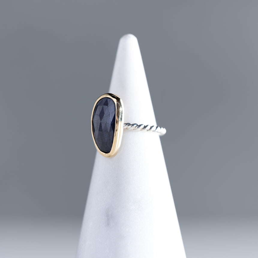 Sara Thompson - Dark Blue Sapphire Ring Ring Day in the Life Gallery and Design Studio