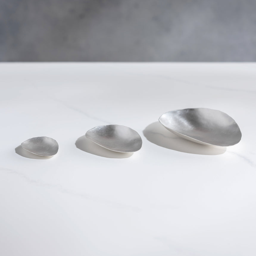 Sara Thompson - Golden Spiral Shallow Nesting Set Silver Bowl Day in the Life Gallery