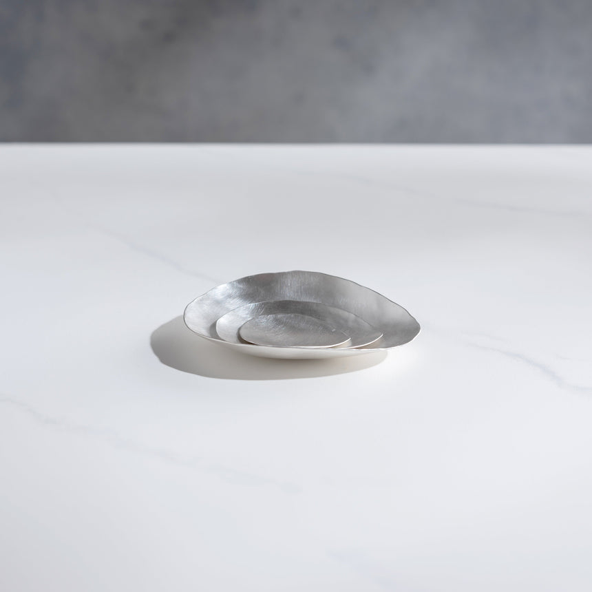 Sara Thompson - Golden Spiral Shallow Nesting Set Silver Bowl Day in the Life Gallery