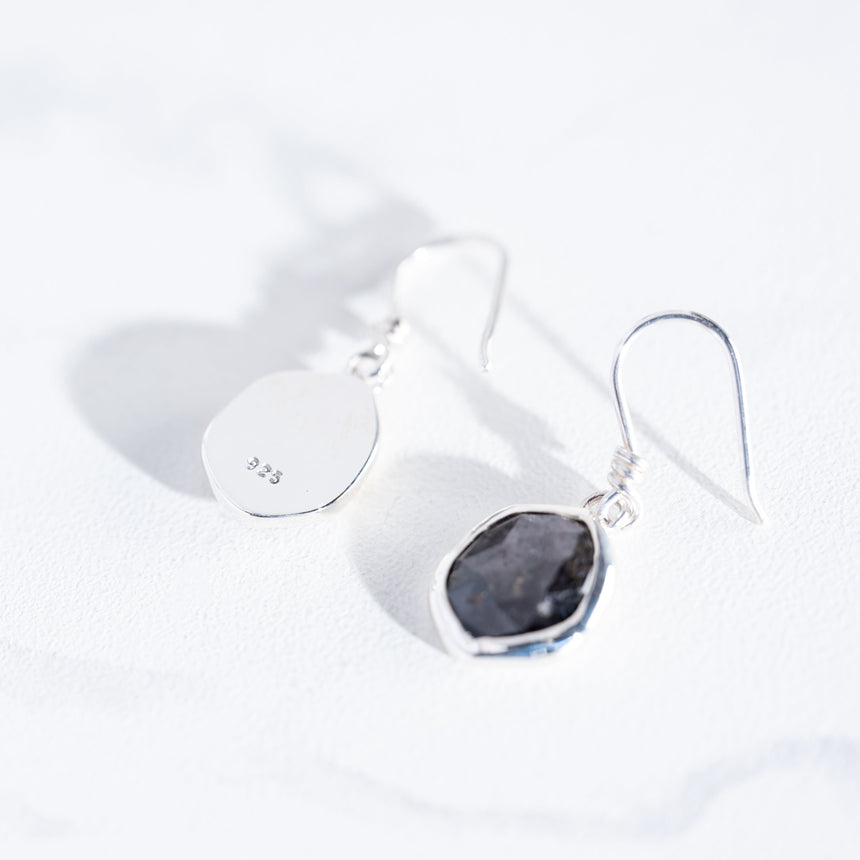 Sara Thompson - Grey Sapphire Earrings Earring Day in the Life Gallery