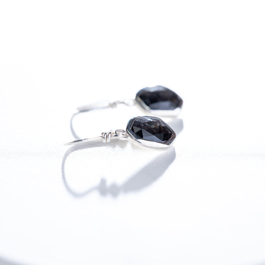 Sara Thompson - Grey Sapphire Earrings Earring Day in the Life Gallery