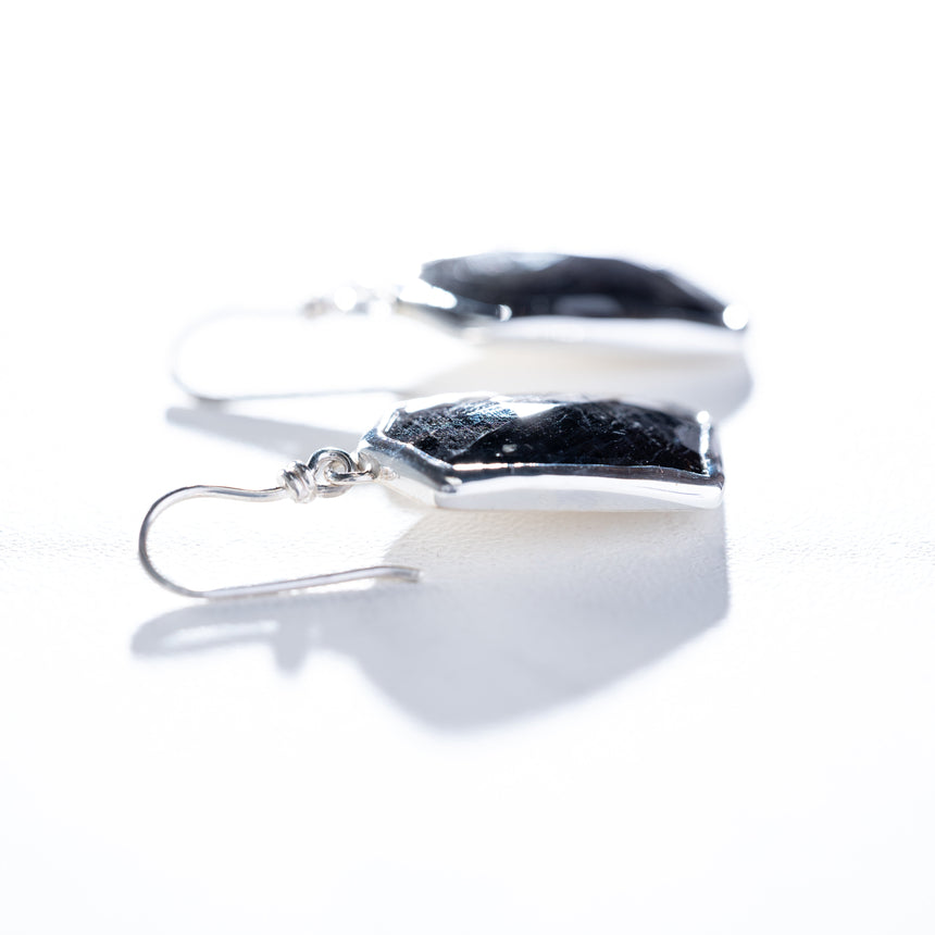 Sara Thompson - Large Grey Sapphire Earrings Earring Day in the Life Gallery