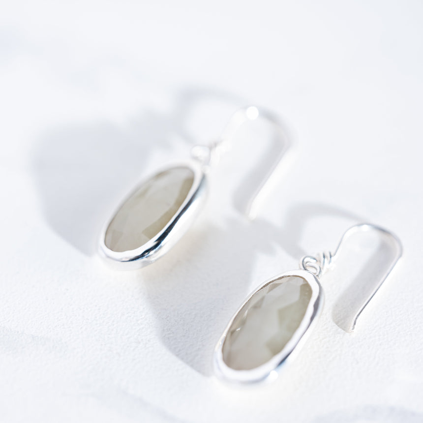 Sara Thompson - Large Pale Yellow Sapphire Earrings Earring Day in the Life Gallery