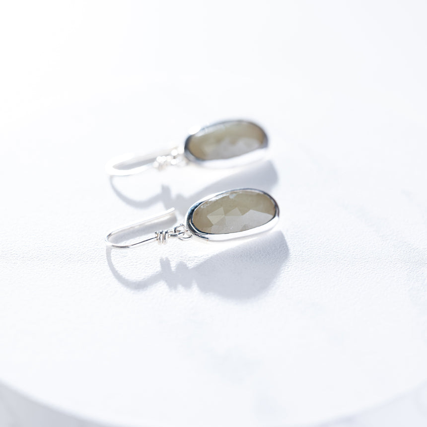 Sara Thompson - Large Pale Yellow Sapphire Earrings Earring Day in the Life Gallery