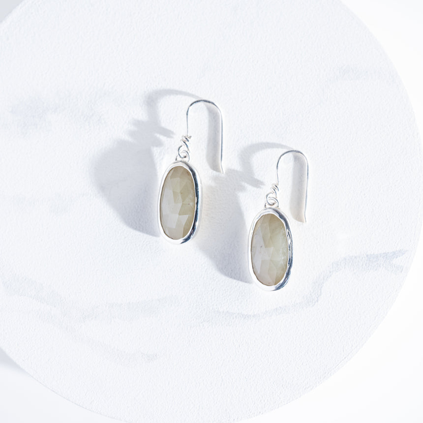 Sara Thompson - Large Pale Yellow Sapphire Earrings Earring Day in the Life Gallery