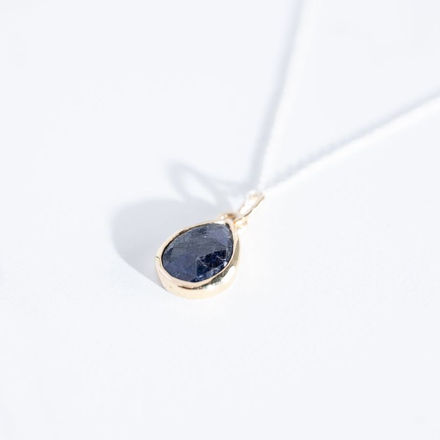 Sara Thompson - Midnight Blue Sapphire Necklace Necklace Day in the Life Gallery