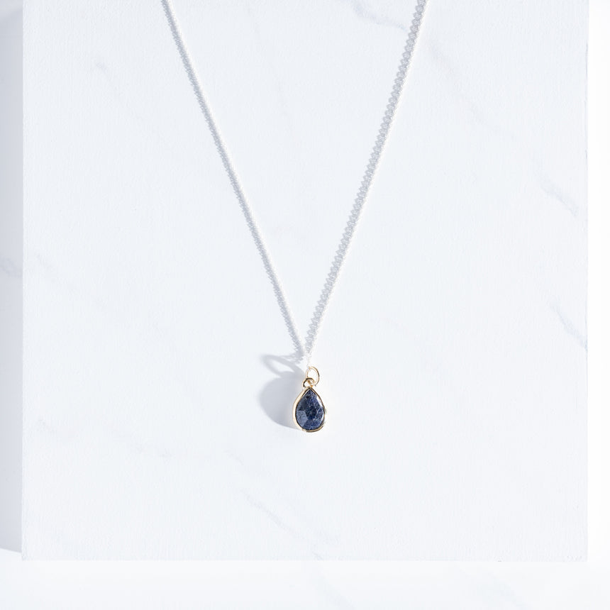 Sara Thompson - Midnight Blue Sapphire Necklace Necklace Day in the Life Gallery