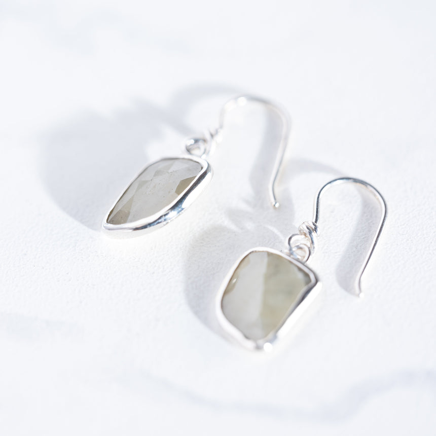 Sara Thompson - Pale Yellow Sapphire Earrings Earring Day in the Life Gallery