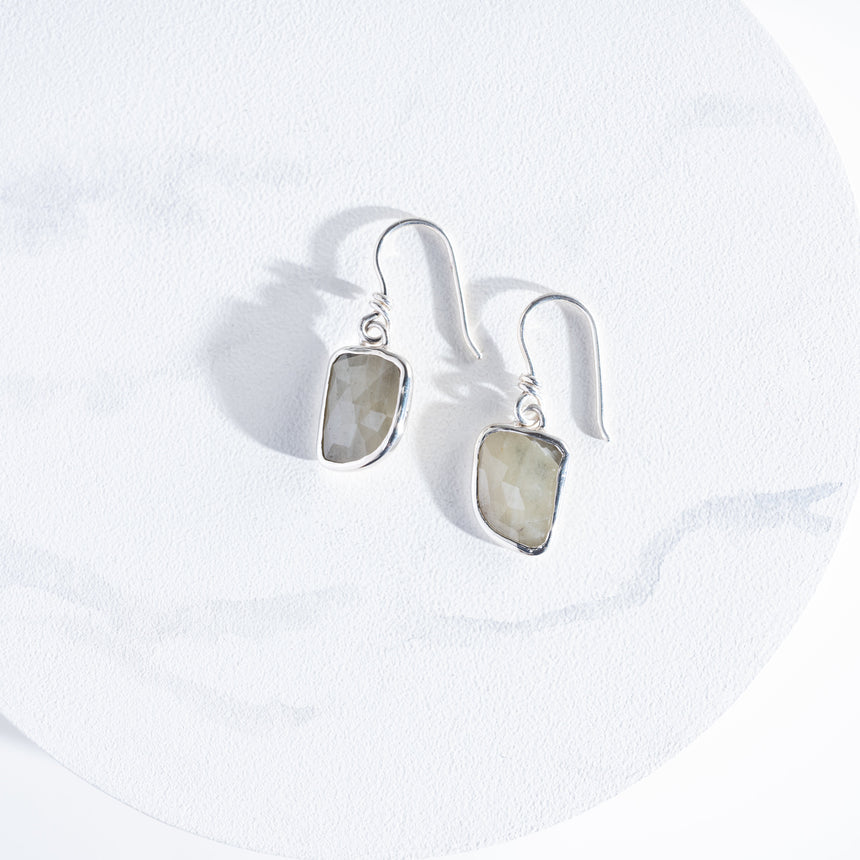 Sara Thompson - Pale Yellow Sapphire Earrings Earring Day in the Life Gallery