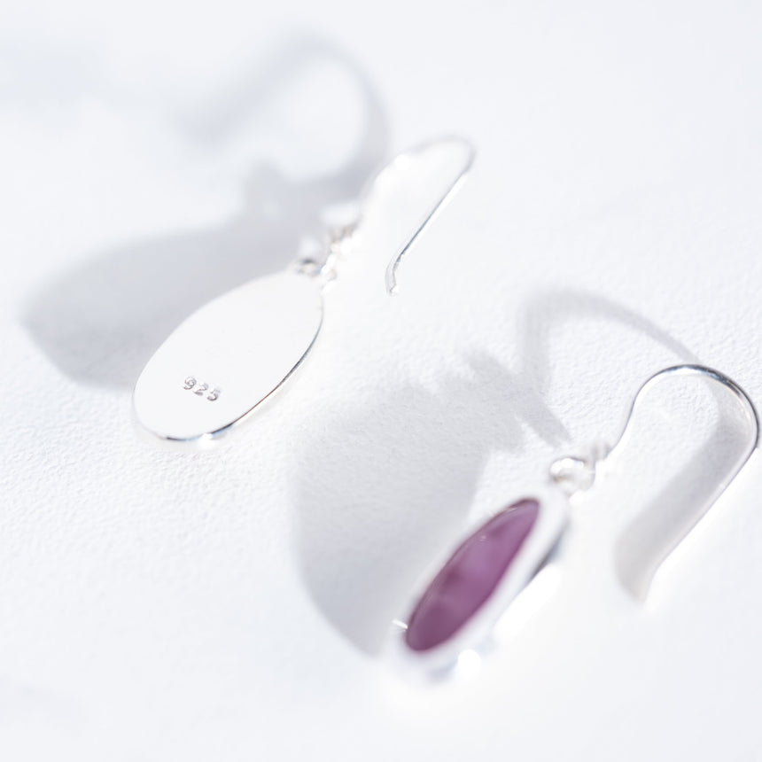 Sara Thompson - Pink Sapphire Earrings Earring Day in the Life Gallery