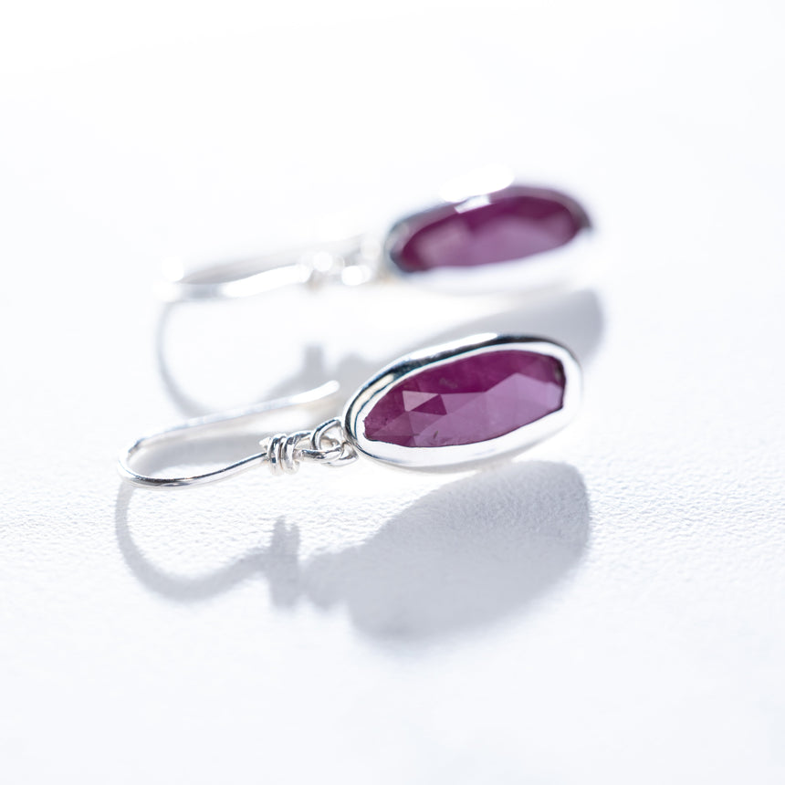 Sara Thompson - Pink Sapphire Earrings Earring Day in the Life Gallery