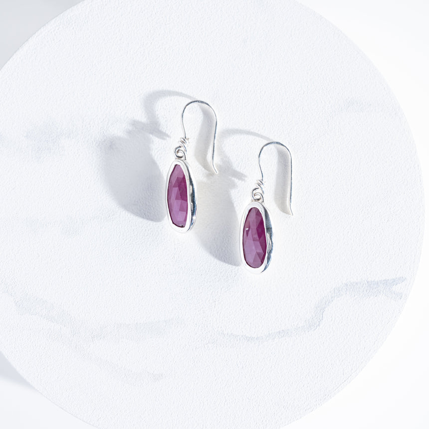 Sara Thompson - Pink Sapphire Earrings Earring Day in the Life Gallery