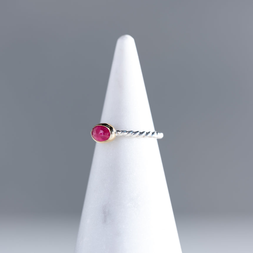 Sara Thompson - Red Sapphire Ring Ring Day in the Life Gallery and Design Studio