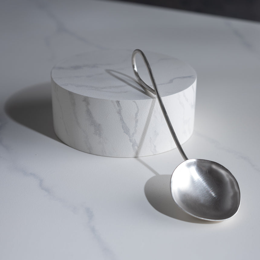 Sara Thompson - Silver Serving Spoon (Half-Looped Handle) #1 Silver Spoon Day in the Life Gallery