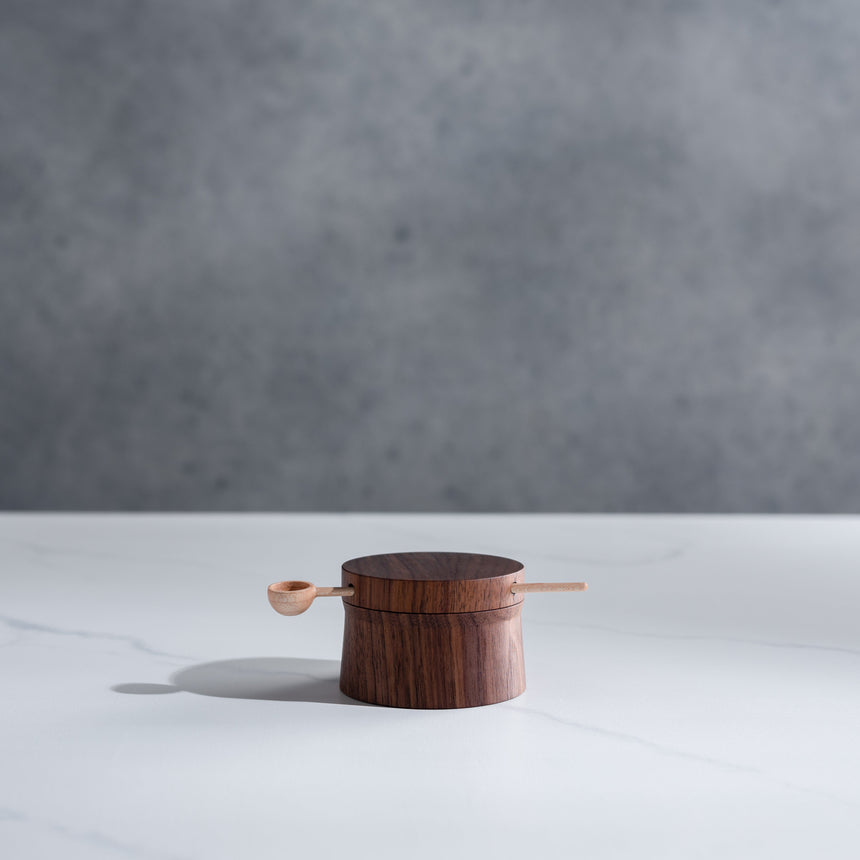Sterling Collins - Salt Cellar with Spoon Wood Bowl Day in the Life Gallery