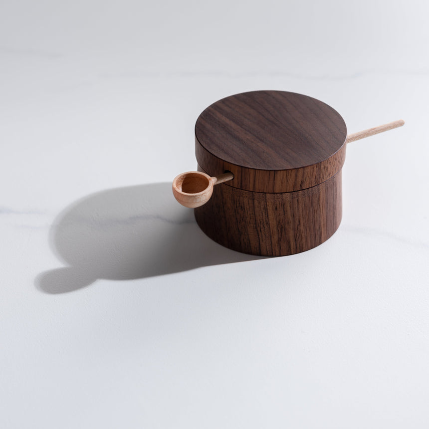 Sterling Collins - Salt Cellar with Spoon Wood Bowl Day in the Life Gallery
