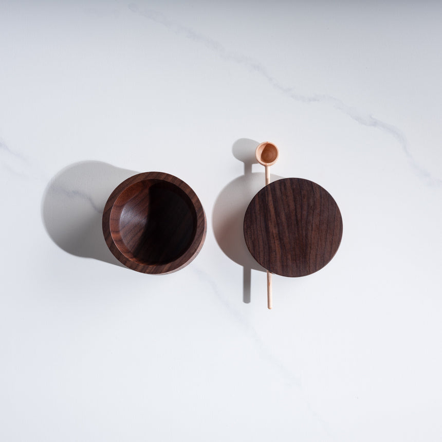 Sterling Collins - Salt Cellar with Spoon Wood Bowl Day in the Life Gallery