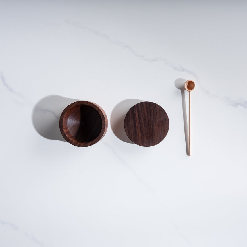 Sterling Collins - Salt Cellar with Spoon Wood Bowl Day in the Life Gallery