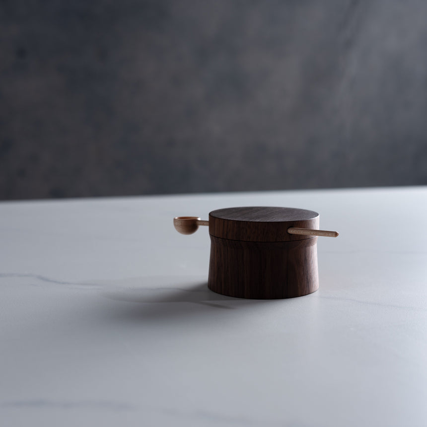 Sterling Collins - Salt Cellar with Spoon Wood Bowl Day in the Life Gallery