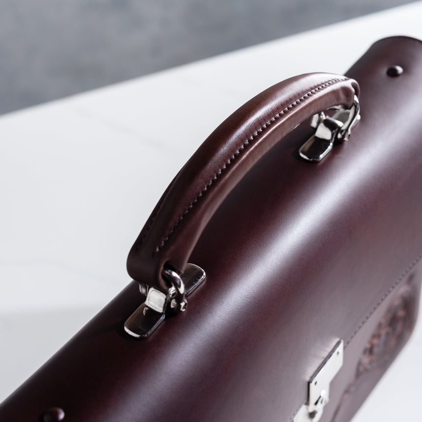 Takeshi Yonezawa - Handtooled Leather Briefcase Briefcase Day in the Life Gallery