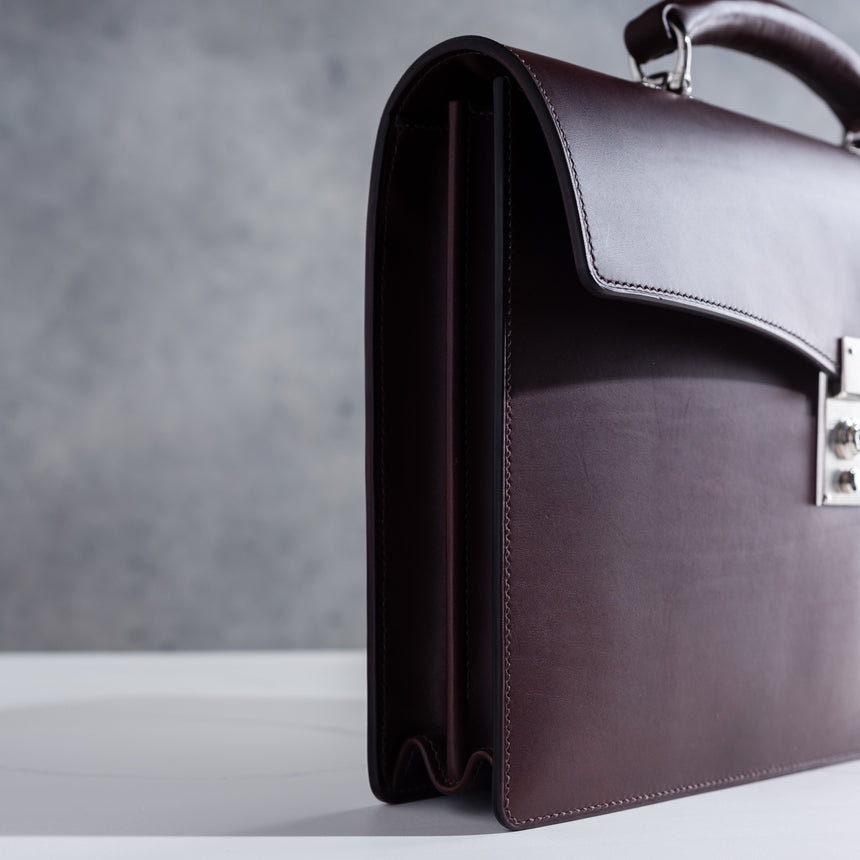 Takeshi Yonezawa - Handtooled Leather Briefcase Briefcase Day in the Life Gallery