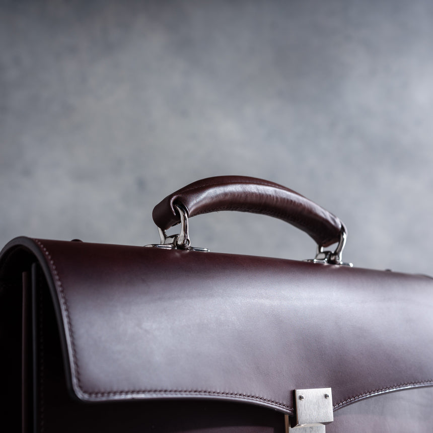 Takeshi Yonezawa - Handtooled Leather Briefcase Briefcase Day in the Life Gallery