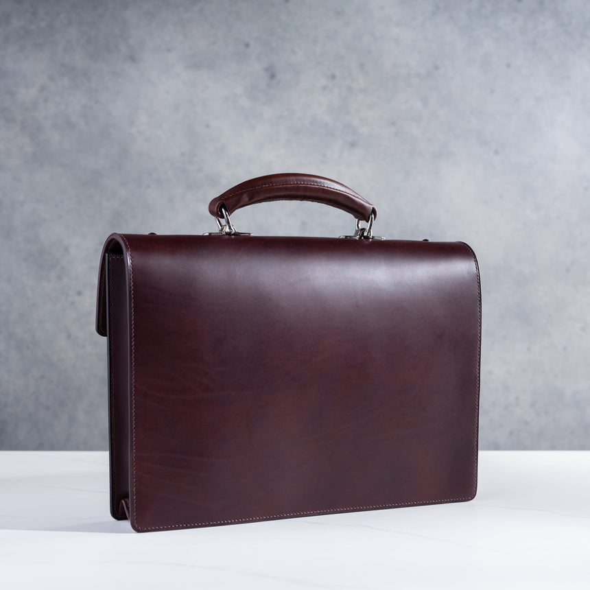 Takeshi Yonezawa - Handtooled Leather Briefcase Briefcase Day in the Life Gallery