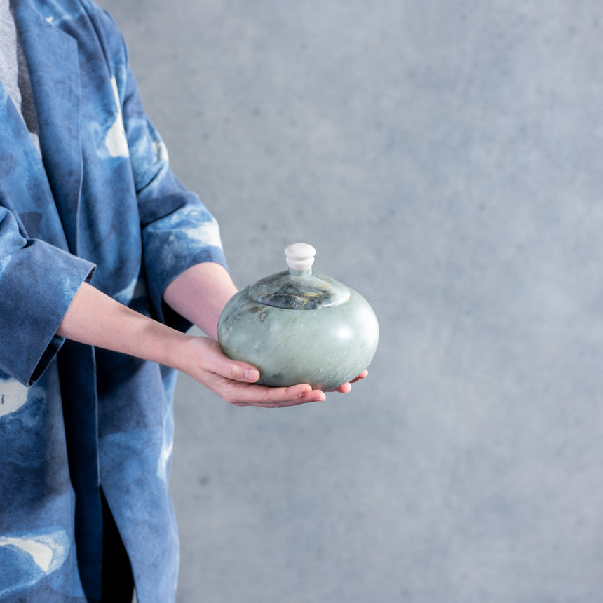 Thomas Haddy - Green Lidded Vessel Stone Vessel Day in the Life Gallery
