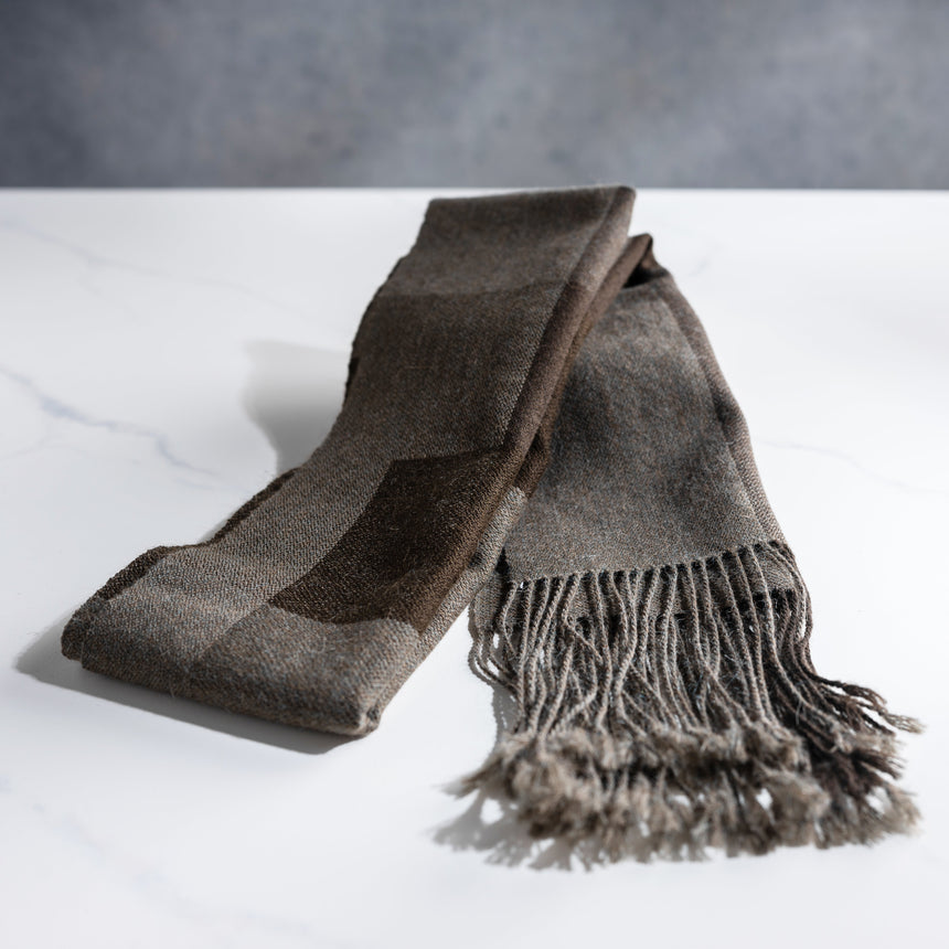 Tom Poirier - Handwoven Alpaca/Wool Scarf #2 Scarf Day in the Life Gallery