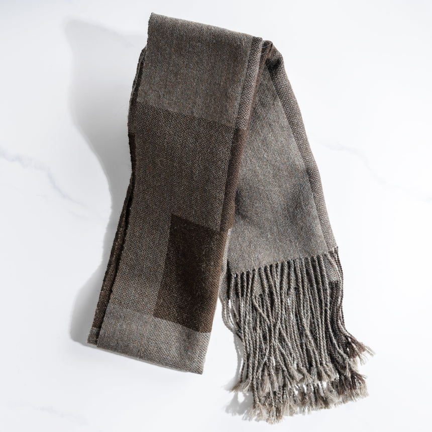 Tom Poirier - Handwoven Alpaca/Wool Scarf #2 Scarf Day in the Life Gallery