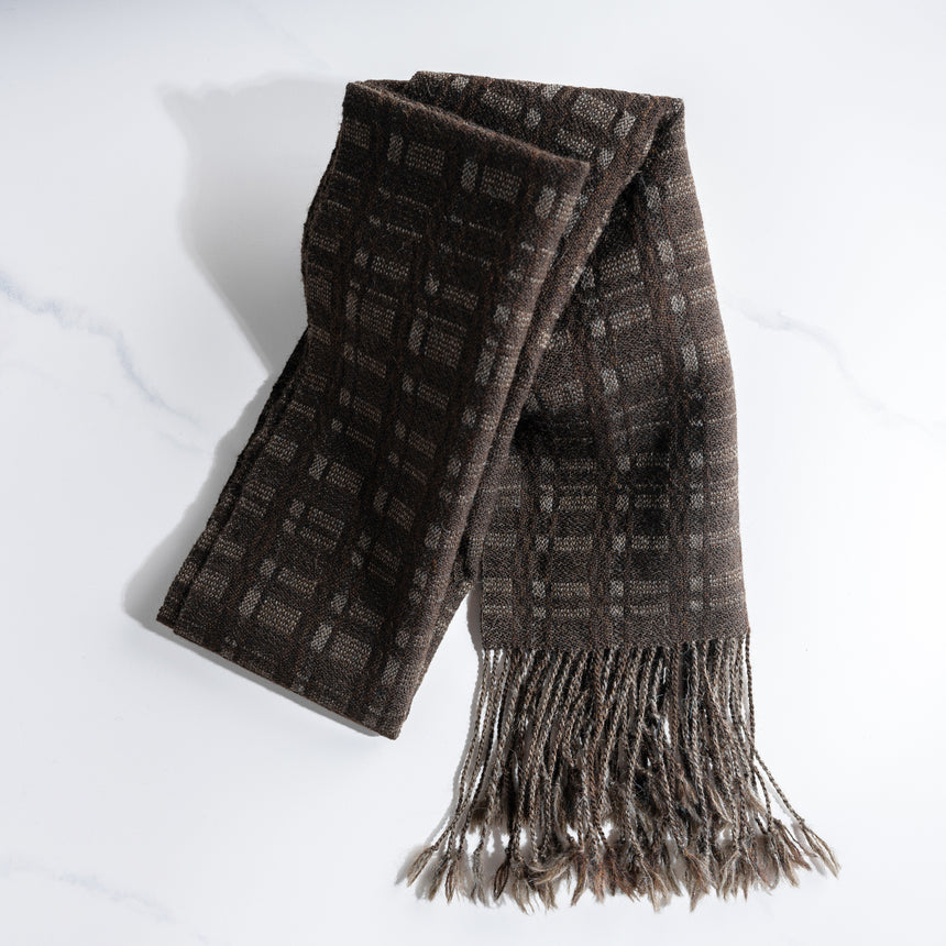 Tom Poirier - Handwoven Alpaca/Wool Scarf #3 Scarf Day in the Life Gallery