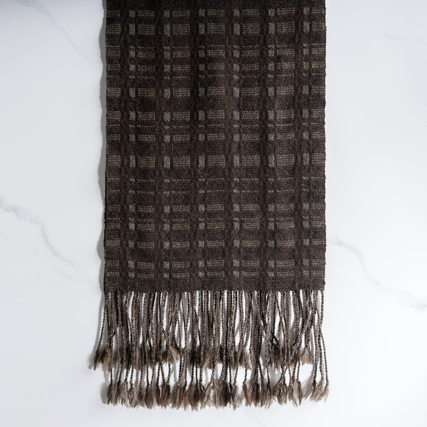 Tom Poirier - Handwoven Alpaca/Wool Scarf #3 Scarf Day in the Life Gallery