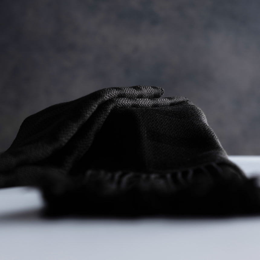 Tom Poirier - Handwoven Black Tencel Scarf Scarf Day in the Life Gallery