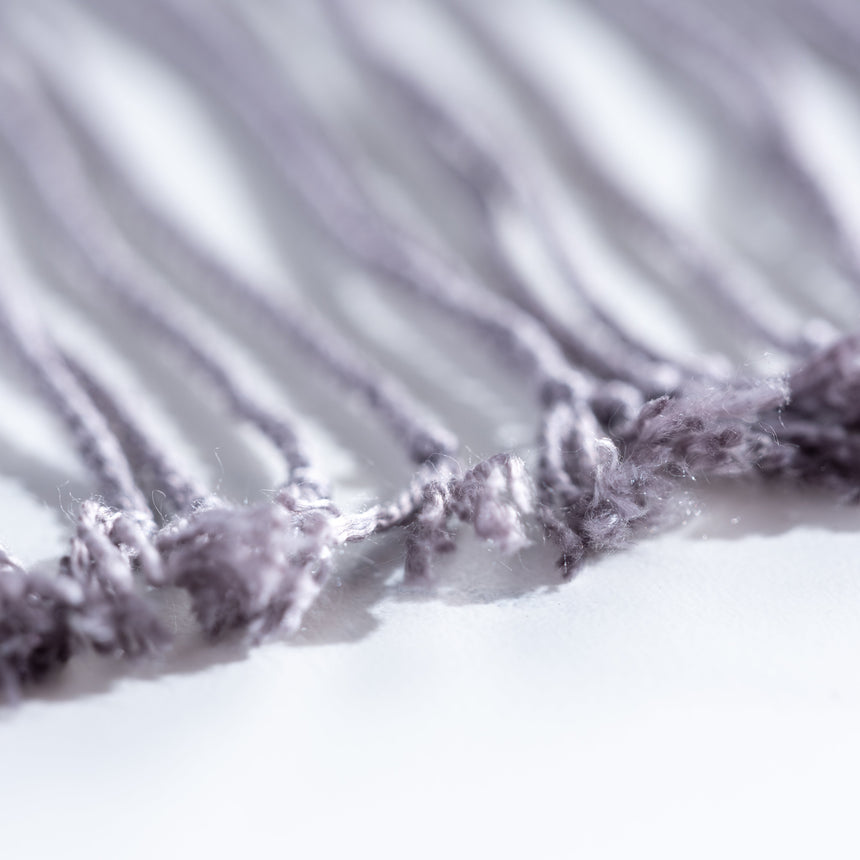 Tom Poirier - Handwoven Grey Scarf Scarf Day in the Life Gallery