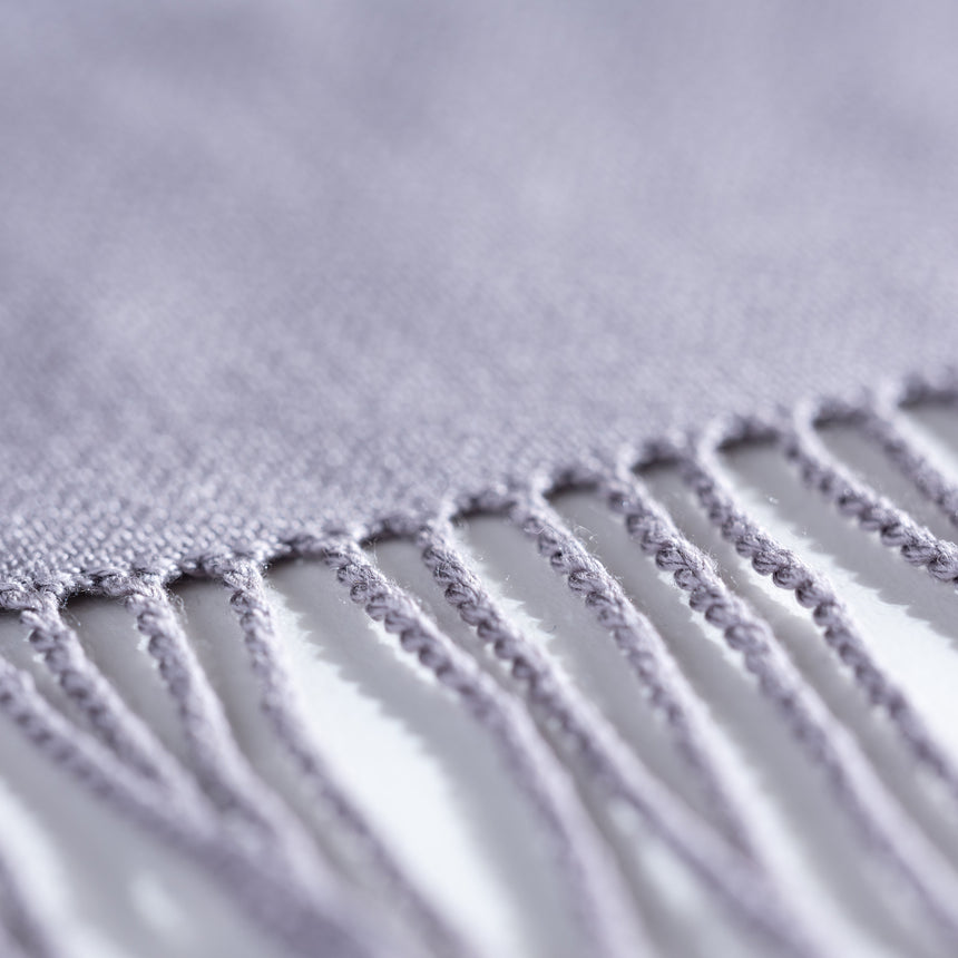 Tom Poirier - Handwoven Grey Scarf Scarf Day in the Life Gallery