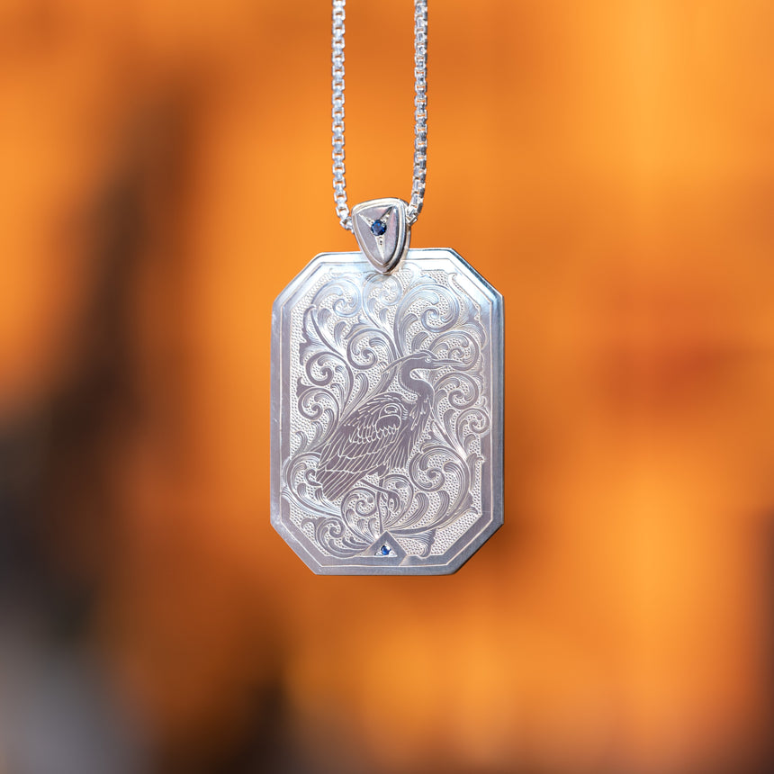 Tyler Sofie - Silver Heron Pendant Silver Pendant Necklace Day in the Life Gallery