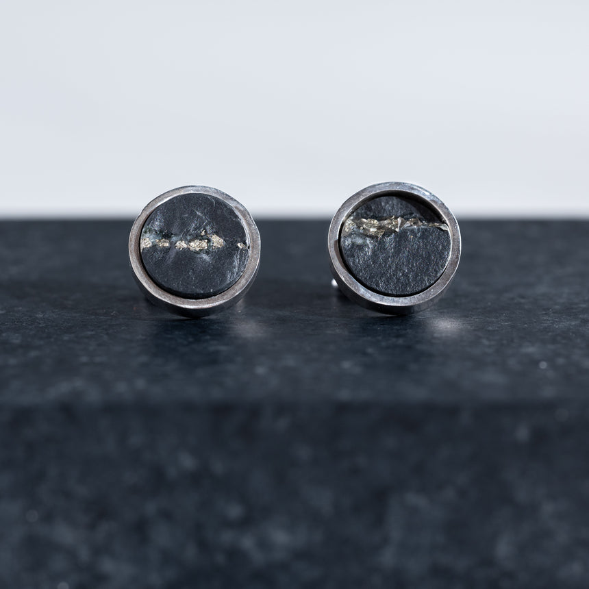 Valerie Graham - Slate Cufflinks Cufflink Day in the Life Gallery and Design Studio